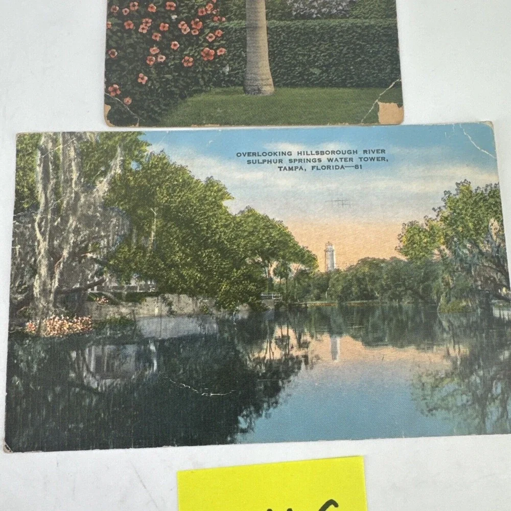 Postcard Lot of 3 Florida Landmarks & Tourism Stamped 1940s Vintage